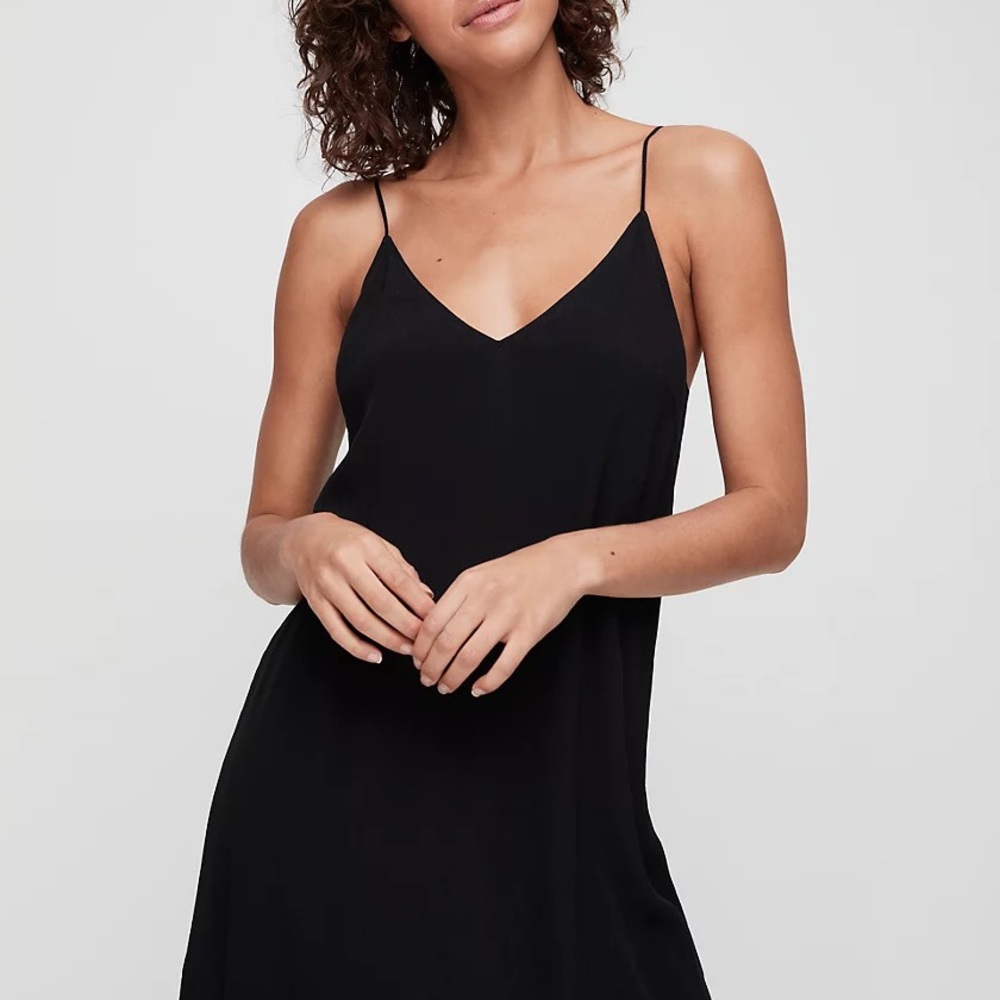 Wilfred Vivienne Slip Dress - dark olive green- size small